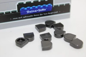 Lego (c) 10x Fliesen abgerundet - 1x1 - pearl dark gray - 24246 - tile - Fliese - Bild 1 von 1