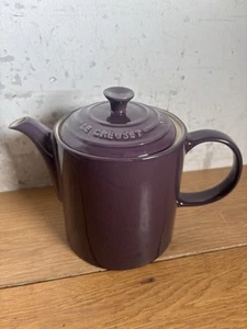 Le Creuset Cassis Purple Grand Teapot Coffeepot Stoneware Ceramic 1.3L - Picture 1 of 14