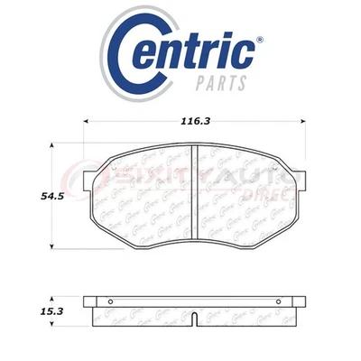 Centric Posi Quiet Disc Brake Pads w Shims for 1983-1989 Mitsubishi Starion qd - Image 1 of 4
