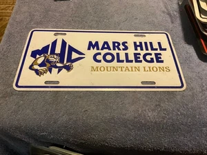 Mars Hill NC College Mountain Lions Metal License Plate - Picture 1 of 1