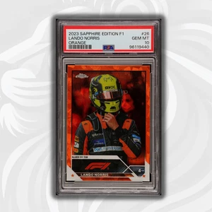 PSA 10 - /25 Lando Norris #26 - Orange - Sapphire - 2023 Topps Chrome F1 - Picture 1 of 3