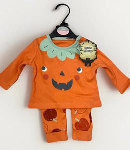 Brand New Unisex Halloween Pumpkin Outfit Age 0-1 Month - Picture 1 of 2