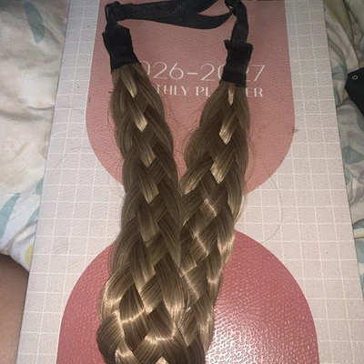 Diadema trenzada para el cabello accesorio para el cabello ajustable - rubio/fresa nuevo con etiquetas Foto 1 de 4