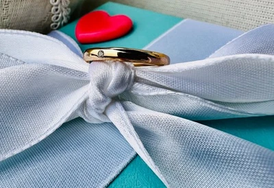 Tiffany & Co Elsa Peretti 18K Rose Gold Diamond Band, sz 5.5 - Image 1 of 4