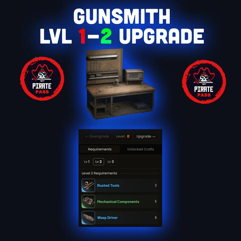 🎮 ARC RAIDERS - GUNSMITH  LEVEL 1-2 UPGRADE - ALL PLATFORMS - Image 1 of 1