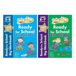 Gold Stars Big Workbook with 100 Stickers Pack of 2 Ages 5-6, 6-7 KS1 New - Picture 1 of 3