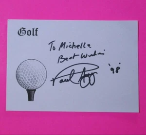 Paul Azinger Signed Autograph Golf Index Card Signature PGA Tour Player Champion - Picture 1 of 4