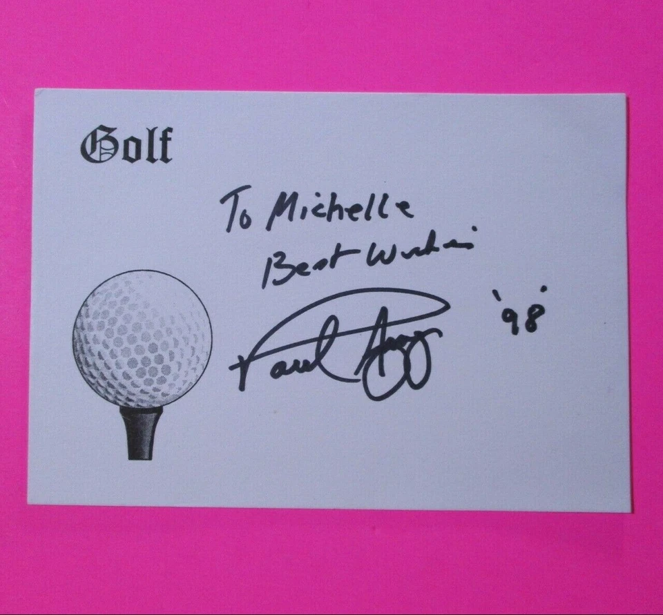 Paul Azinger Signed Autograph Golf Index Card Signature PGA Tour Player Champion - Image 1 of 4