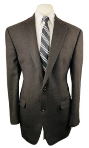 CHAPS RALPH LAUREN Mens 44R Brown Check Soft Wool Blazer Sport Coat Suit Jacket - Picture 1 of 7