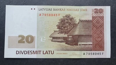 LATVIA 20 latu 2007, P-55a, aUNC - Image 1 of 3