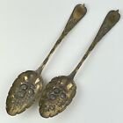 Fine Pair Of Antique Georgian Solid Silver Gilt Berry Spoons Solomon Hougham