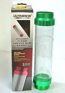 Plews Ultraview GREEN Grease Gun Barrel Replacement Alemite Lincoln Zee Line b - Picture 1 of 8