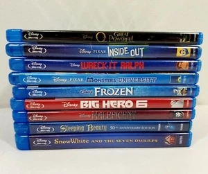Disney Blu-ray Movies Lot of 9 Kids & Family Big Hero Maleficent Wrect It Ralph - Imagen 1 de 24