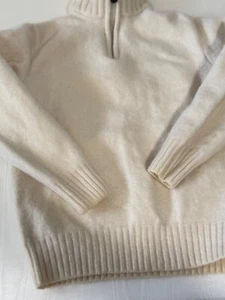 CHILDRENS 100 % WOOL SWEATER WITH 1/4 ZIPPER KIDS SIZE (S) - Picture 1 of 8