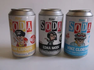 SET OF 3 FUNKO SODA CANS - JEAN LAFOOTE, EDNA MODE, VINZ CLORTHO - FREE SHIPPING - Picture 1 of 4