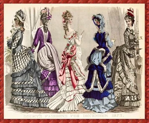 10809.Decor Poster.Wall Room interior.Interior design.Victorian women dresses - Picture 1 of 1