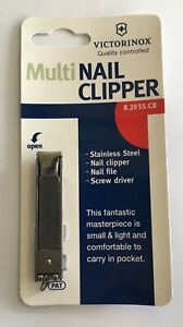 Victorinox Swiss Stainless Steel Multi Nail Clipper With Key Ring 8.2055.C
