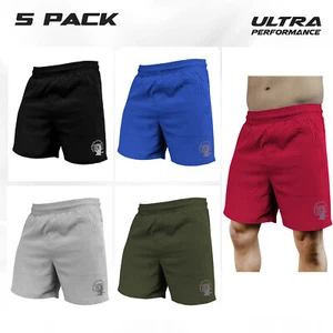 Mens 5 Pack Athletic Running Shorts, Basketball Gym Workout Shorts for Men wi... - Picture 1 of 8