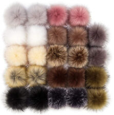 1PC 10cm 3.9inch Faux Fox Fur Pom Poms Ball for Knitting Hat DIY Keychain DIY