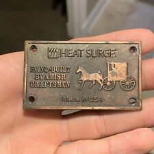HEAT SURGE Name Plate - HAND BUILT by AMISH Craftsman MADE IN USA