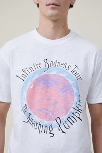 NWT 2XL Smashing Pumpkins Infinite Sadness Tour Licensed Loose Fit T-Shirt White - Picture 1 of 5