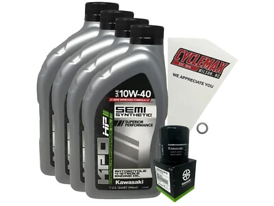 Kit de cambio de aceite Cyclemax OEM SS 10W-40 para Kawasaki Ninja ZX 10RR 2017-2023 Foto 1 de 4