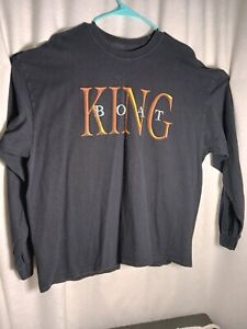King Boat Lil Yachty Crew Neck Long Sleeve Tee T-Shirt Men's Size XL Black Rap