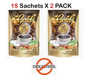 2 CONFEZIONI Luxica Gold Miscela Caffè Istantaneo 35in1 Erbe Senza Zuccheri Senza Grassi - Foto 1 di 6