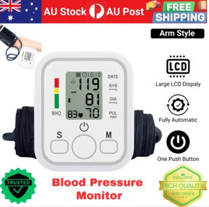 Digital Blood Pressure Monitor Automatic LCD Heart Meter Upper Arm BP Machine AU - Picture 1 of 13