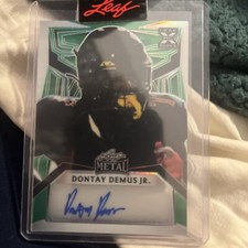 Dontay Demus Jr 1/1 Signed Proof Leaf Metal