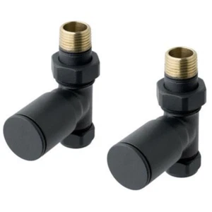 Eastbrook 41.3016 coppia valvole radiatore dritte testurizzate antracite nero x - Foto 1 di 4