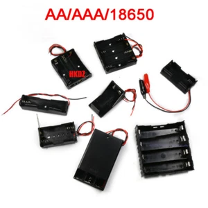 Quality AA/AAA/18650 Battery Holder Connector Open Enclosed with Switch 1~8 Cell - Picture 1 of 29