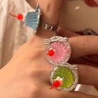Fork Strawberry Cake Ring Spoon Jelly Finger Ring  Party
