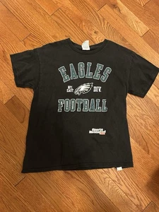 NFL Philadelphia Eagles Boys T Shirt, Large Logo Black Green 10-12 SI Kids - Picture 1 of 3