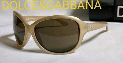 Dolce & Gabbana D&G logo sunglasses in brown and beige gold Accessories e843 - Image 1 of 4