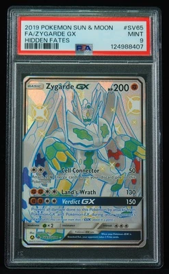 Zygarde GX SV65 PSA Mint 9 Hidden Fates Pokemon Card - Image 1 of 4