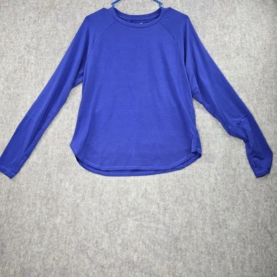 Camisa deportiva azul manga larga Avia para mujer mezcla de poliéster talla grande L Foto 1 de 4