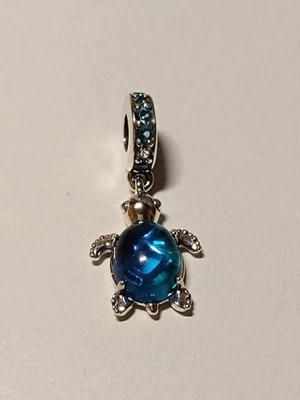 Pandora Meeresschildkröte Murano-Glas Charm-Anhänger Sterling-Silber 798939C01 - Bild 1 von 4