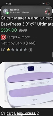 Cricut Easy Press 2 ~ 12x10 Heat Press Lilac with Resting Tray Used Very Little - Image 1 of 4