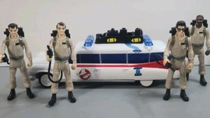 Ghostbusters Action Figures & Ecto-1 Car Set – 4 Figures + Vehicle – Complete.  - Picture 1 of 6