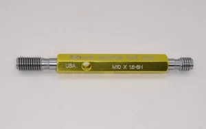 M10 x 1.5 6H ~ Metric ~ Thread Plug Gage ~  Go/NoGo  - 10 mm ~ 1.5 ~ North Ameri - Picture 1 of 1