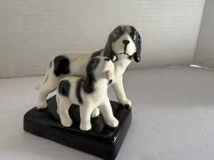 Vintage Keramik Jagdhunde Springer Spaniels Figur Made in Japan - lesen - Bild 1 von 15