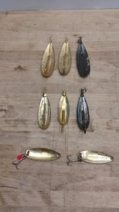 Lot Of 6 Vintage Johnson's Silver Minnow Weedless Spoons  2.5" & 3" & 2" Sprite - Picture 1 of 12