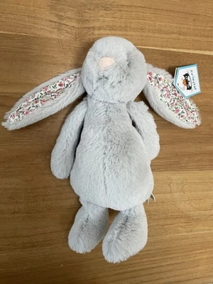 Jellcat Small Blossom Silver (Grey)  Bunny BLB6SB Brand New With Tag BNWT - image 1 of 4