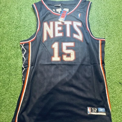 Camiseta deportiva 100 % auténtica Vince Carter Reebok New Jersey Nets talla 52 azul marino NUEVA Foto 1 de 4
