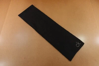 Calvin Klein Mens One Size Black Embroidered Monogram Logo Scarf NWT - Image 1 of 4