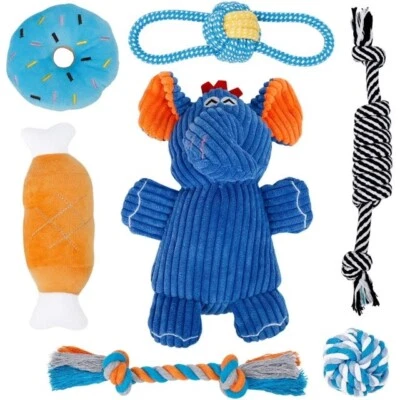 Toozey Puppy Toys for Small Dogs, 7 Pack Small Dog Toys, Cute Calf Squeaky Dog  - Image 1 of 4