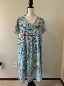 NWT TENDENCY Multicolor Floral V Neck A Line Women Dress Plus Size XXL - Picture 1 of 7