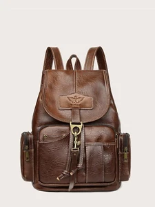Timeless Flap Backpack: Ideal for Women in College, Work, and Commuting - Picture 1 of 7