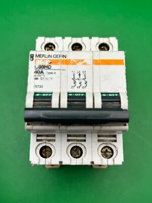 Merlin Gerin C60HD 25733 40A Type 4 3 Phase MCB - Image 1 of 4